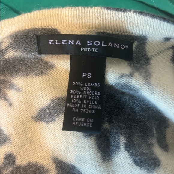 Womens Elana Solano Lambswool Floral Cardigan Sweater Women’s Size SP - Picture 3 of 3